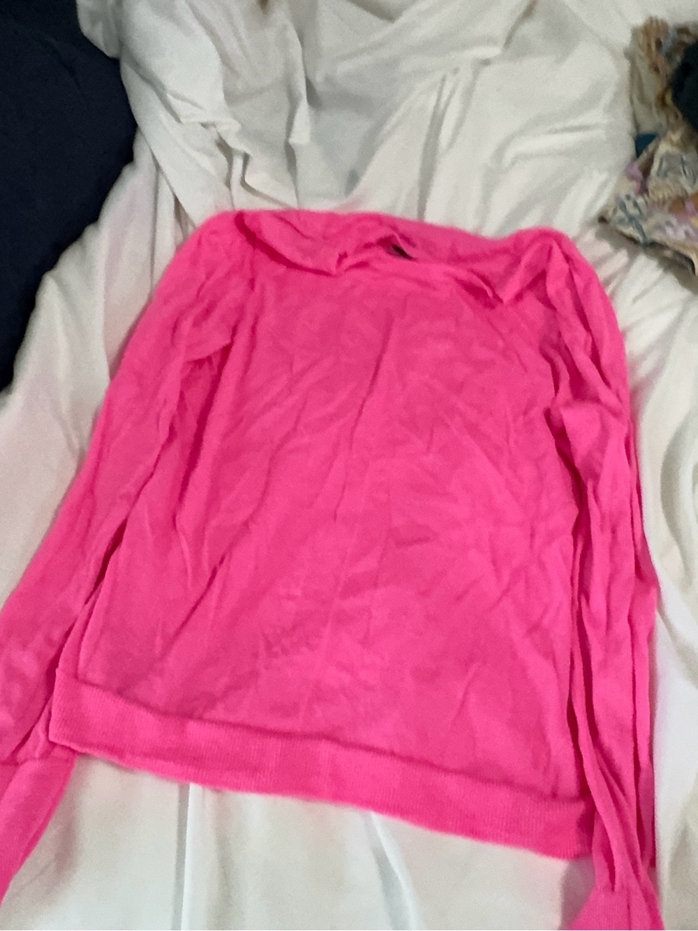 J. Crew Hot Pink Crewneck Sweater